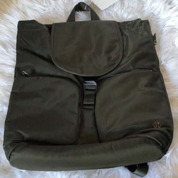 lululemon athletica Handbags - Lululemon Carry Onward Rucksack Dark Olive